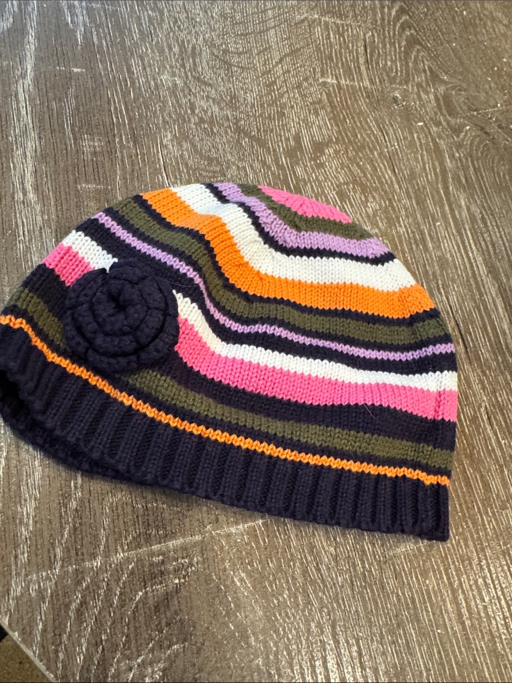 GAP Kids Striped Knit Beanie in Navy, Pink, Orange, White, Olive, Purple